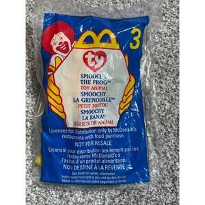 1993 Smoochy the Frog Toy McDonalds ty Teenie Beanie Baby #3 RARE w/ Errors 1999